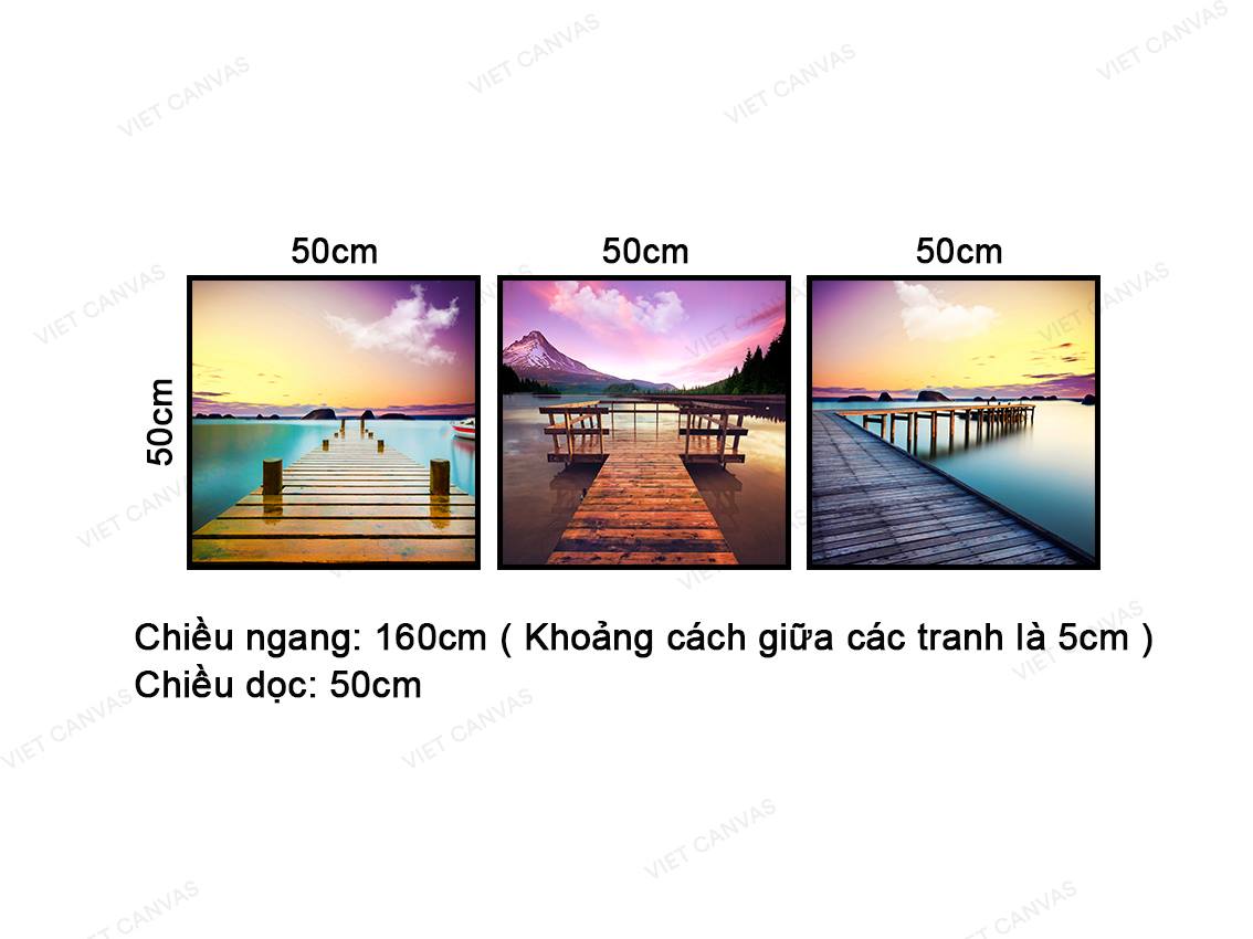 Bộ 3 Tranh Những Chiếc Cầu Ấn Tượng - NT432