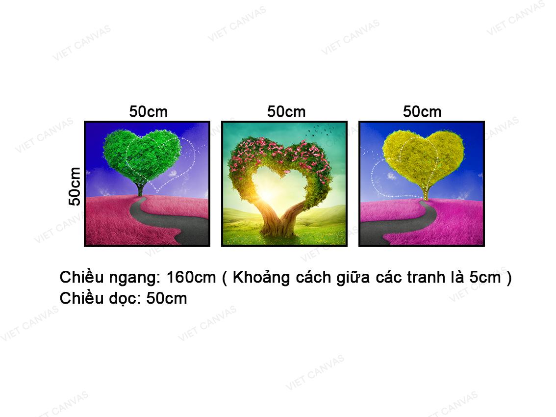 Bộ 3 Tranh Sắc Màu Tình Yêu - NT442