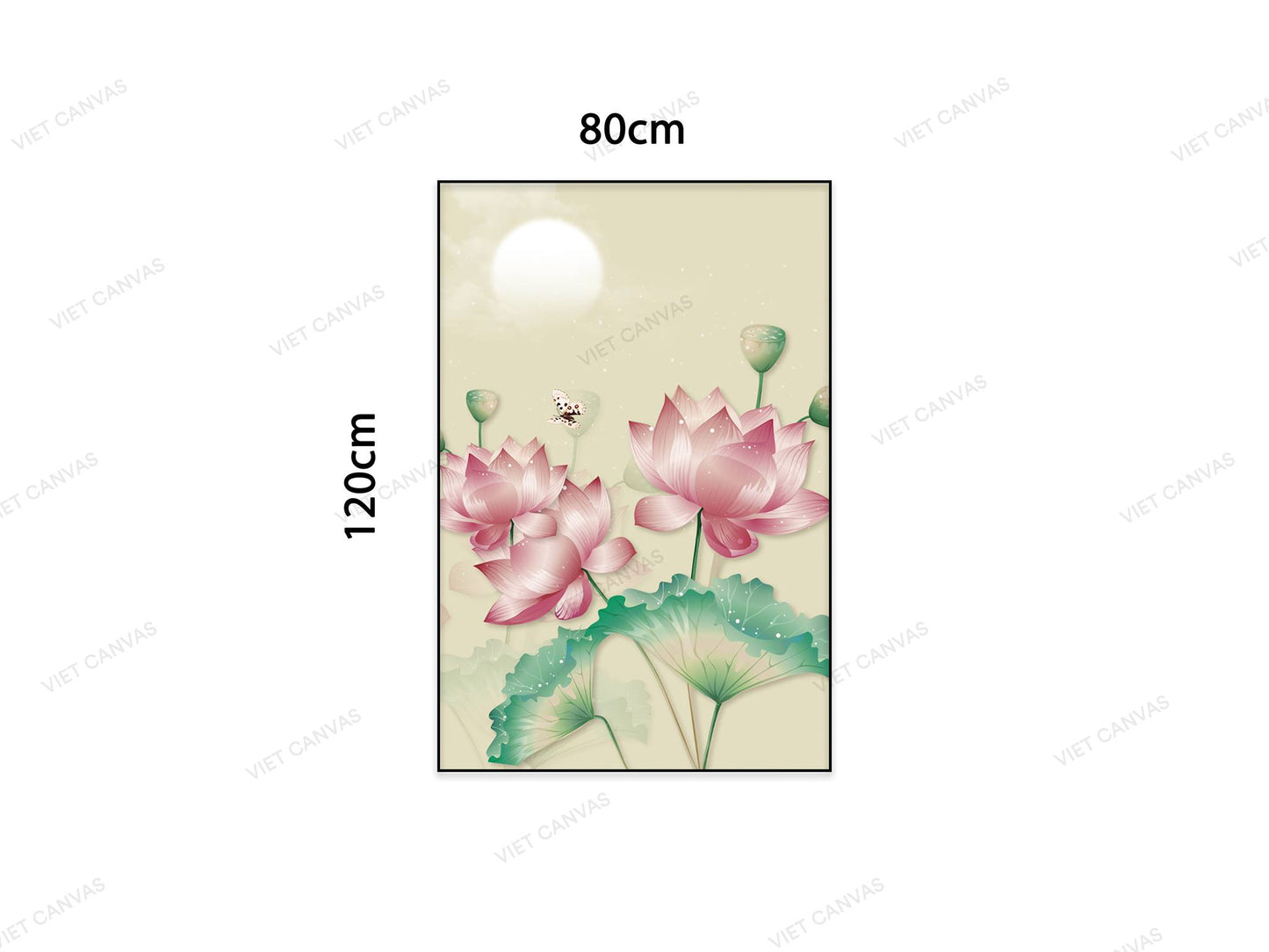 Tranh Đóa Sen Dưới Trăng - NT923