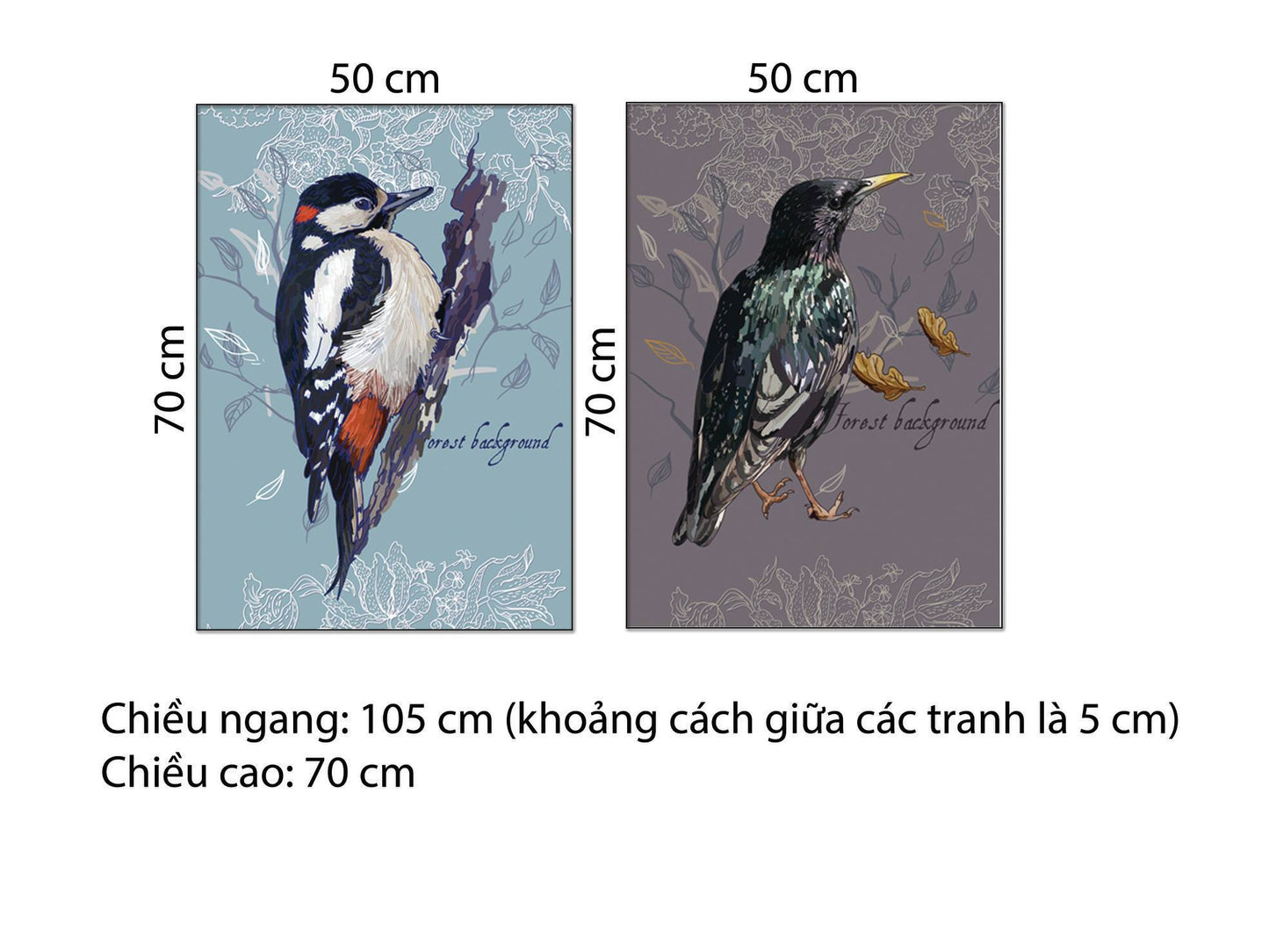 Bộ 2 Tranh Hai Chú Sáo - NT549