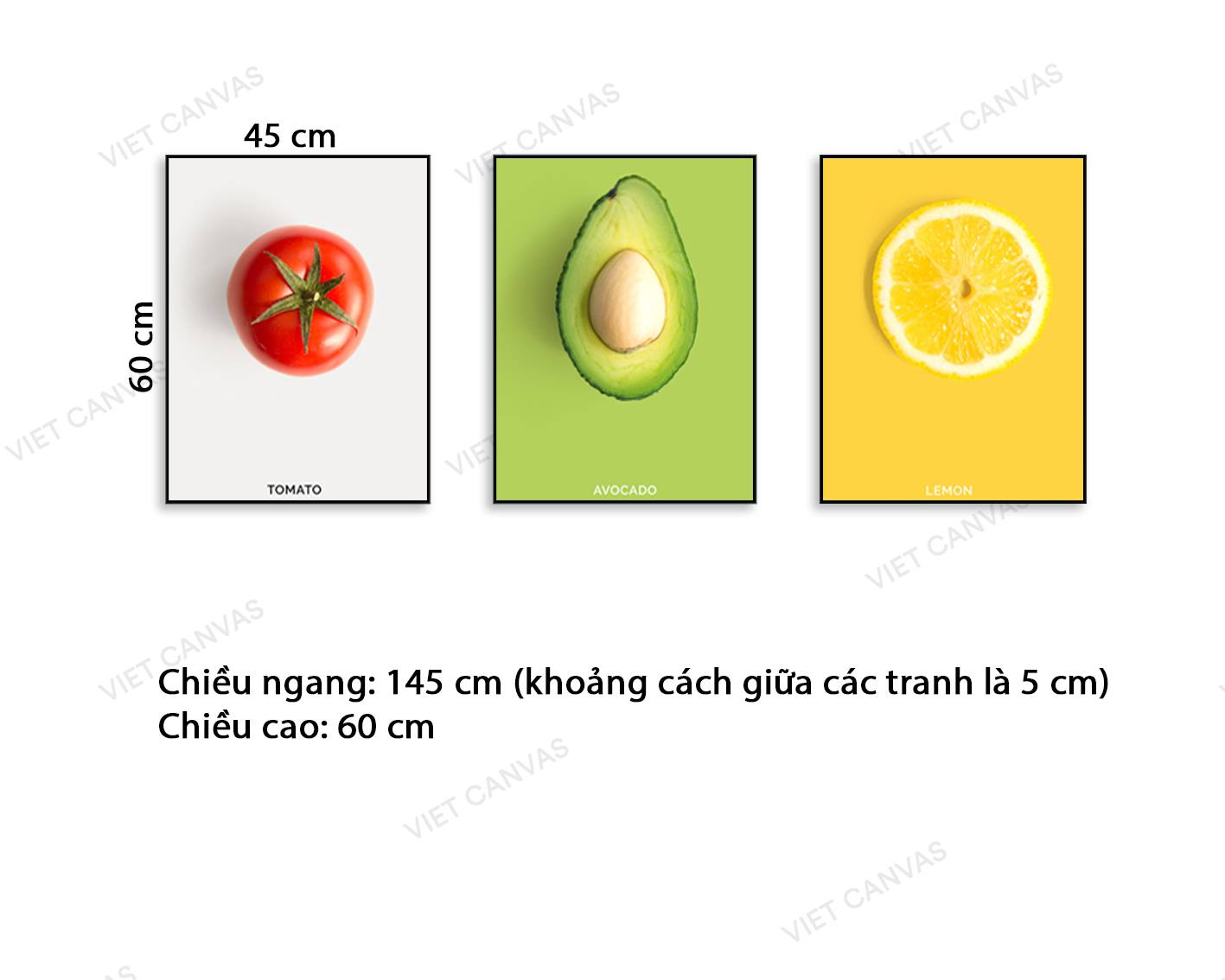 Bộ 3 Cà Chua, Trái Bơ Và Chanh Tươi - NT169