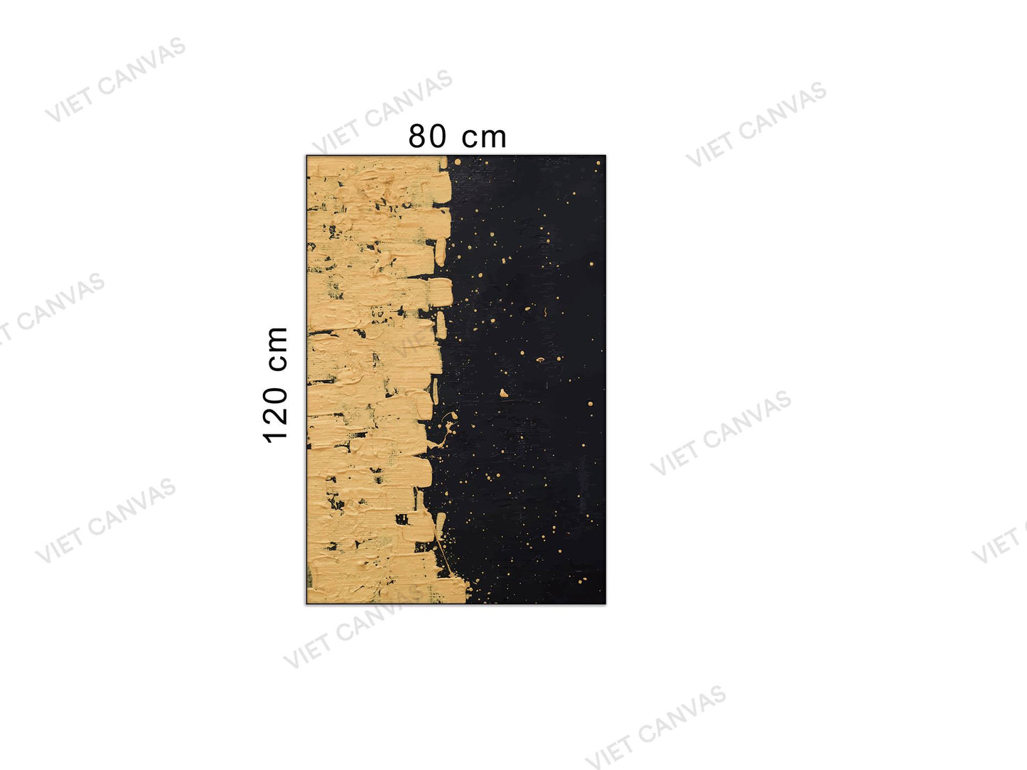 Tranh Trừu Tượng Vàng Đen - NT662