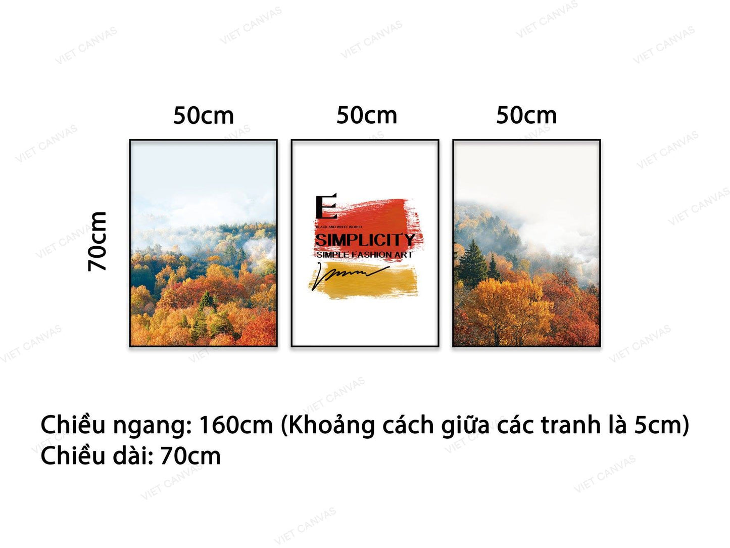 Bộ 3 Tranh Khu Vườn Sinh Thái - NT807