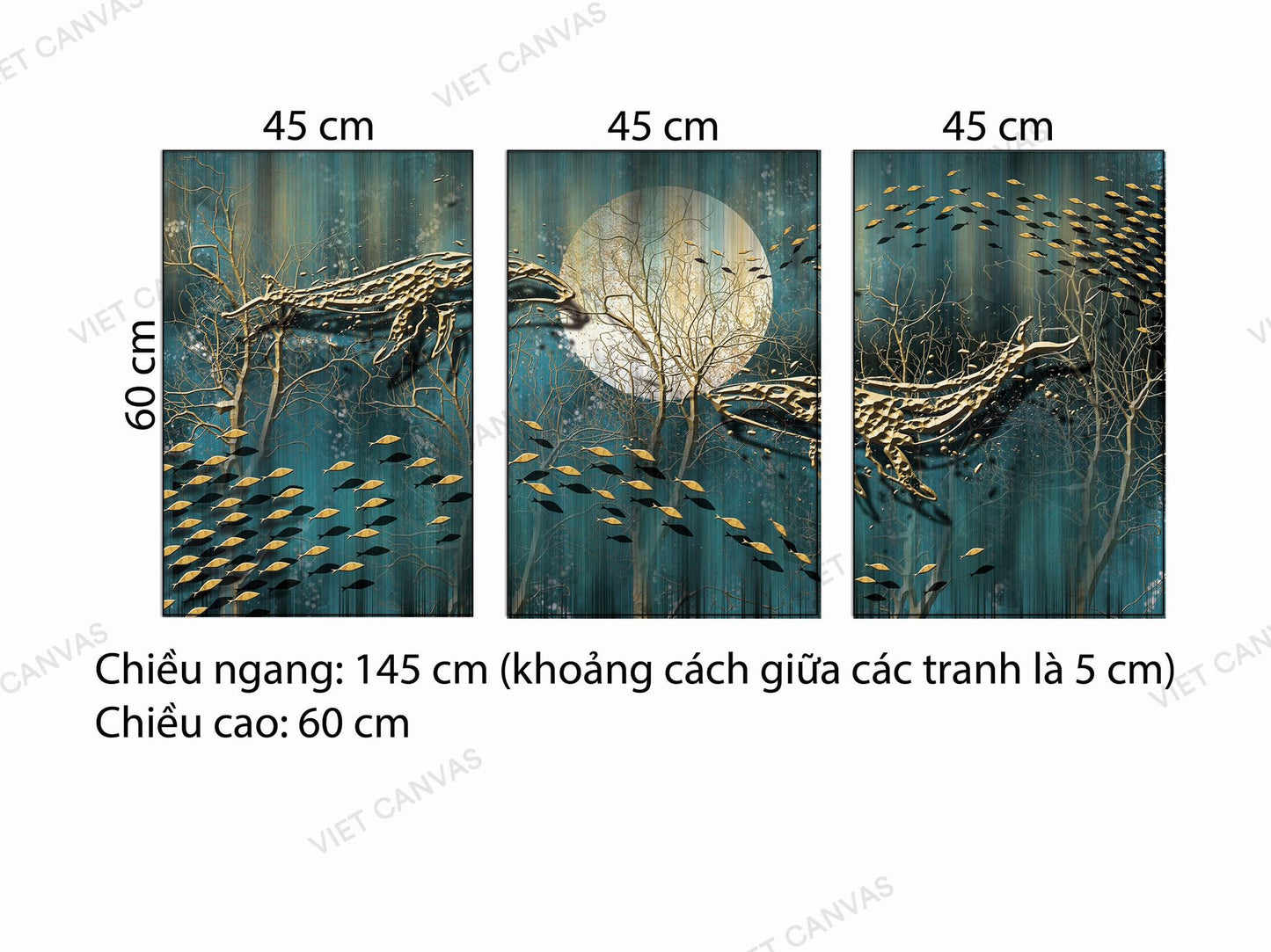 Bộ 3 Tranh Soi Sáng Lòng Đại Dương - NT699