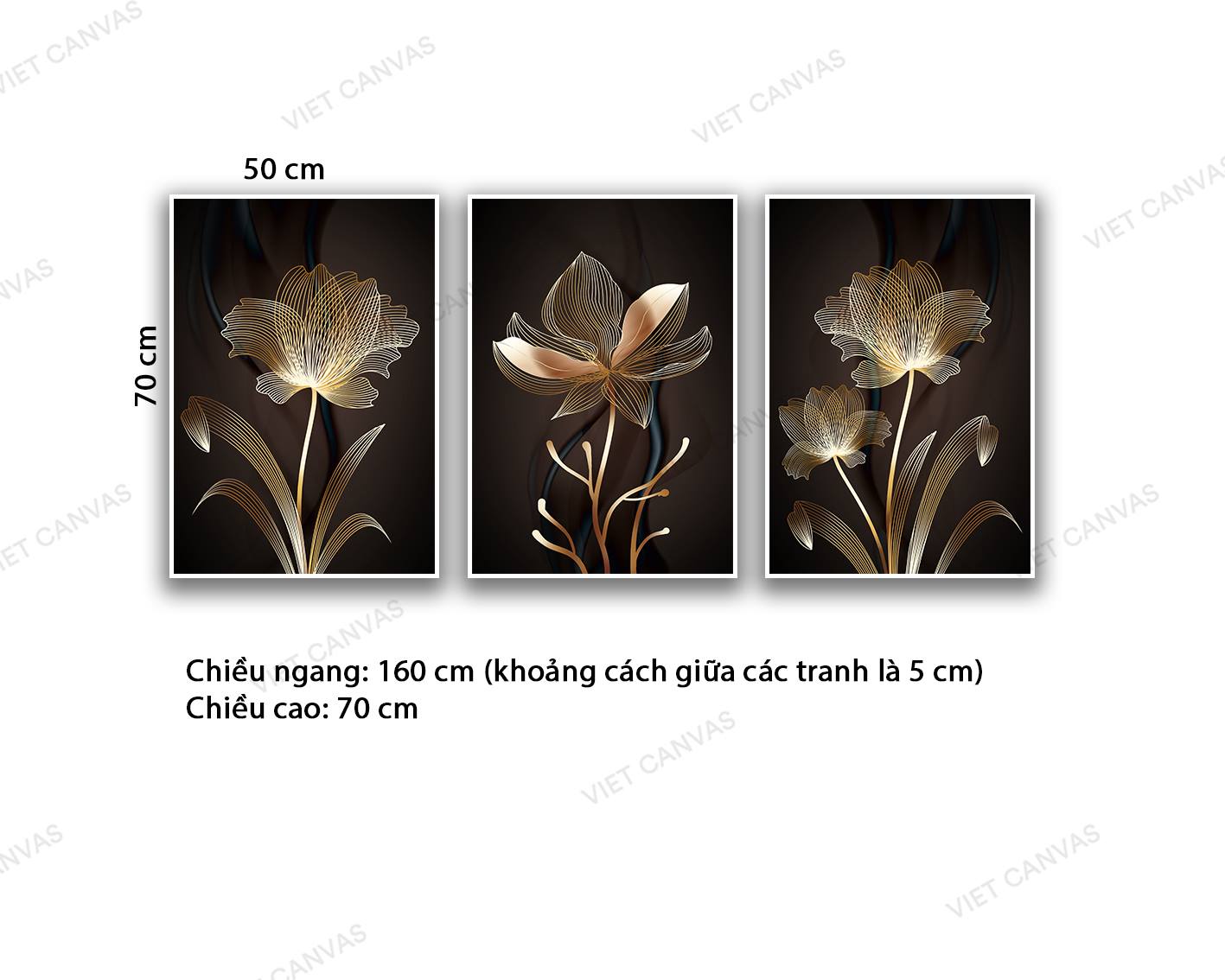 Bộ 3 Tranh Cành Hoa Ấn Tượng - NT785