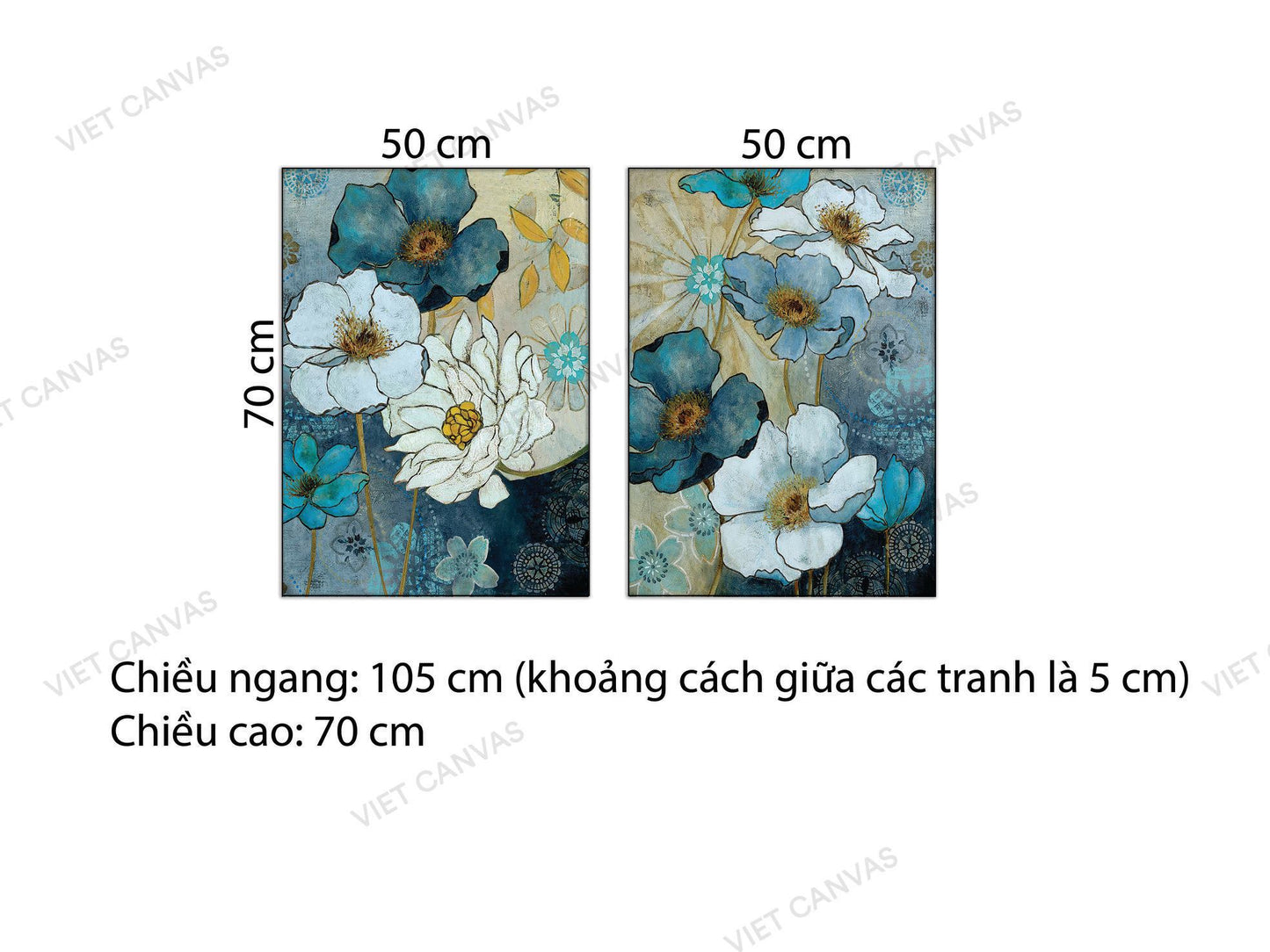 Bộ 2 Tranh Hoa Xinh - NT711