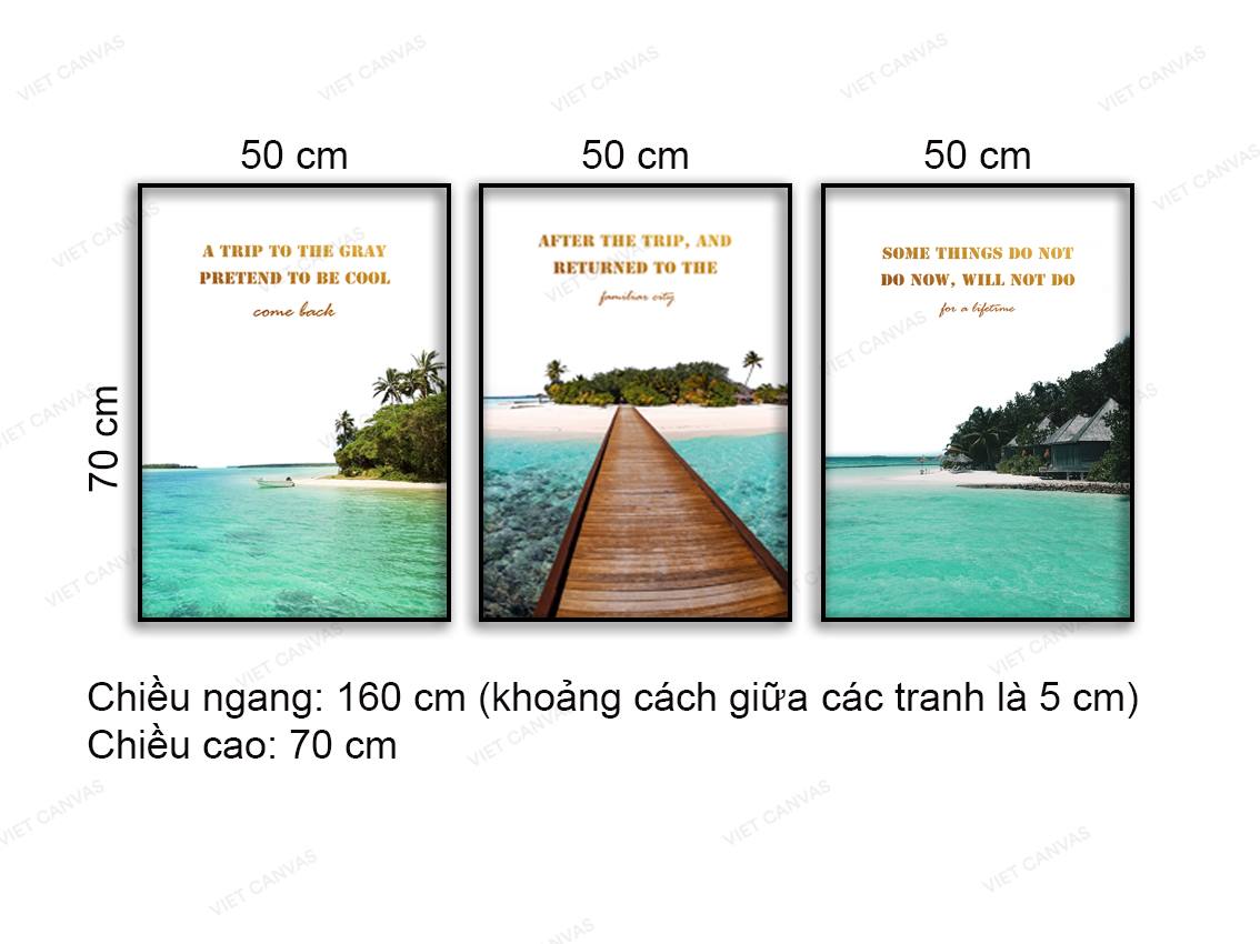 Bộ 3 Tranh Biển Xanh - NT842