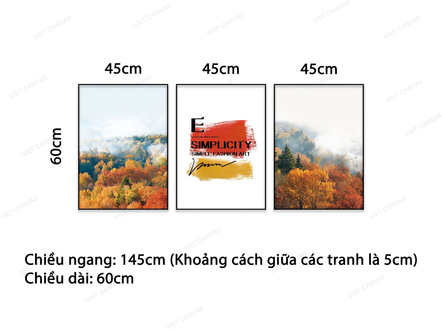 Bộ 3 Tranh Khu Vườn Sinh Thái - NT807