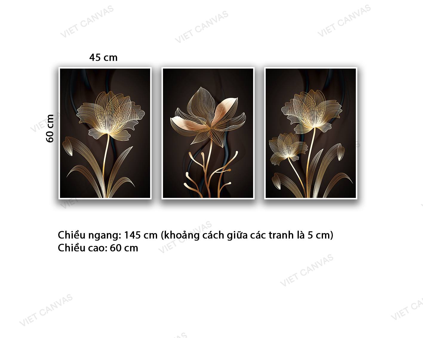 Bộ 3 Tranh Cành Hoa Ấn Tượng - NT785