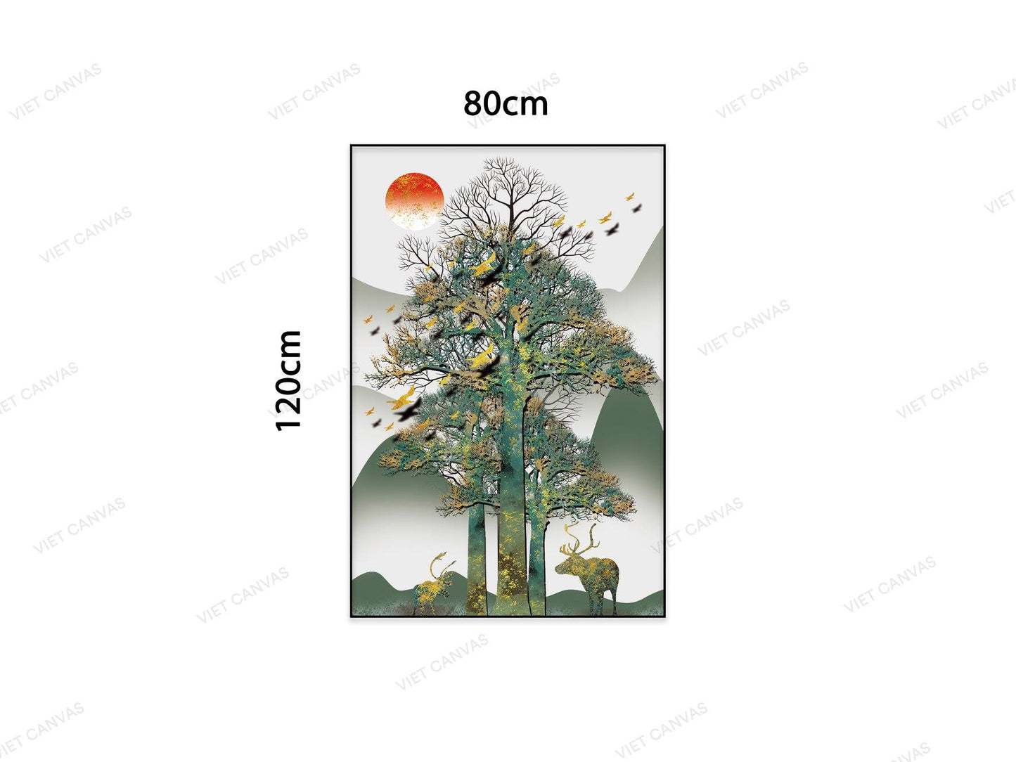 Tranh Bình Minh Trên Đỉnh Núi - NT853
