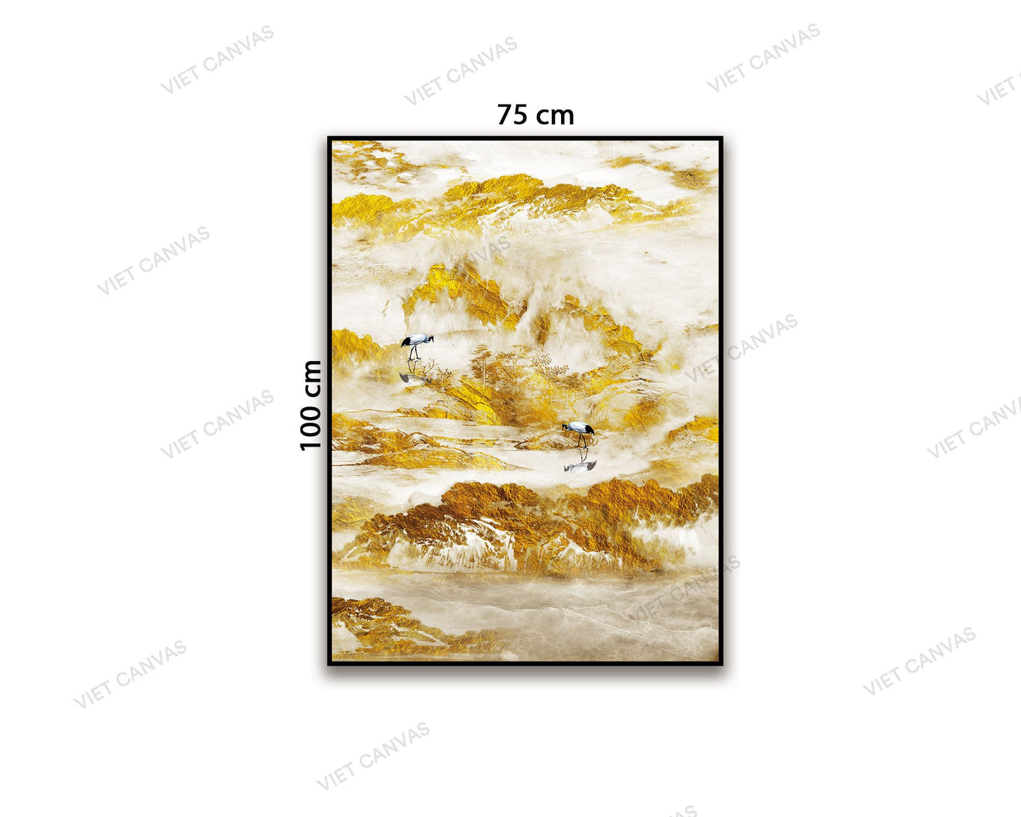 Tranh Cò Kiếm Ăn Và Rừng Núi Vàng - NT827