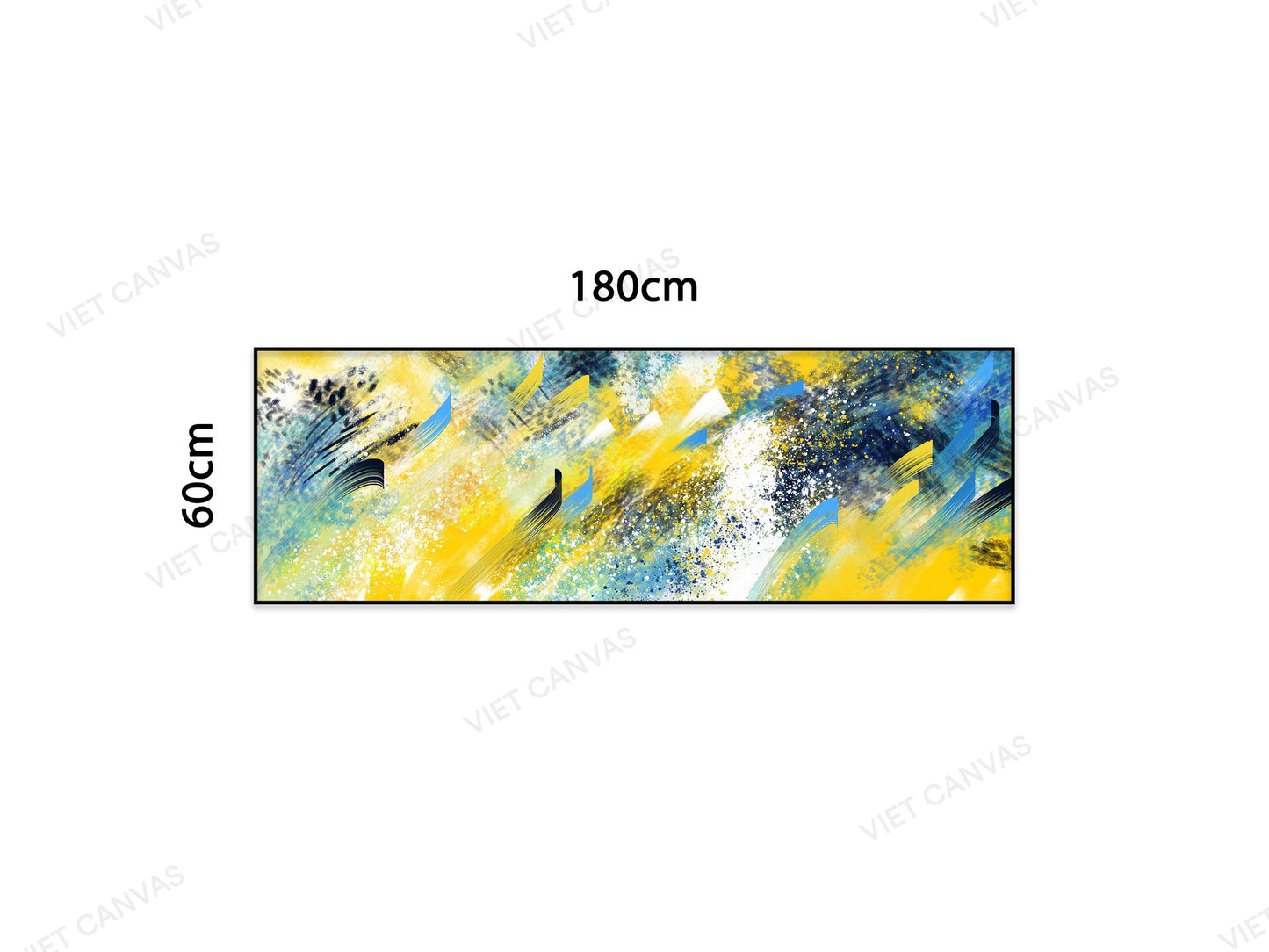 Tranh Trừu Tượng Vàng Xanh - NT863