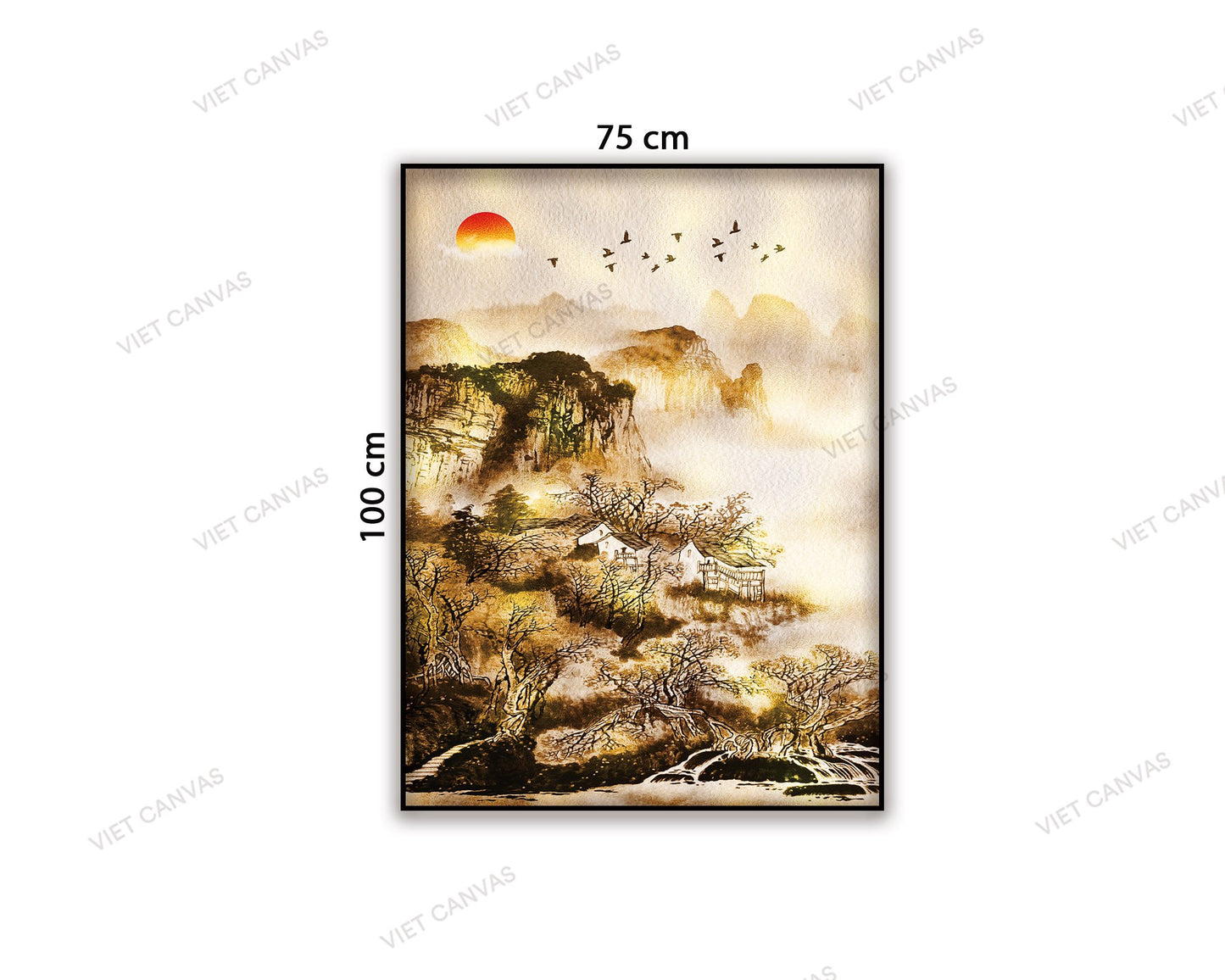 Tranh Bình Minh Trên Đồi Núi - NT826