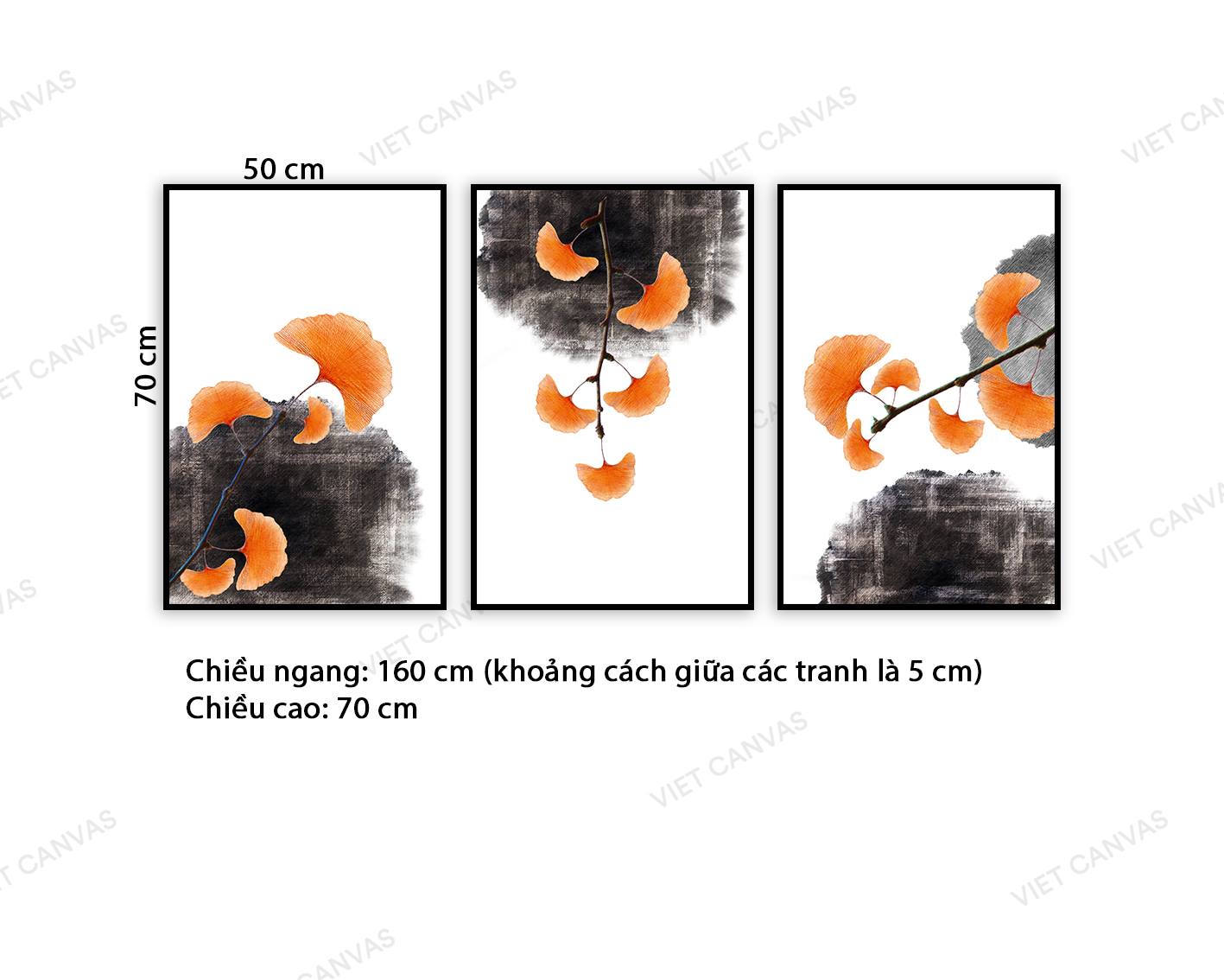 Bộ 3 Tranh Cành Lá Cây - NT865