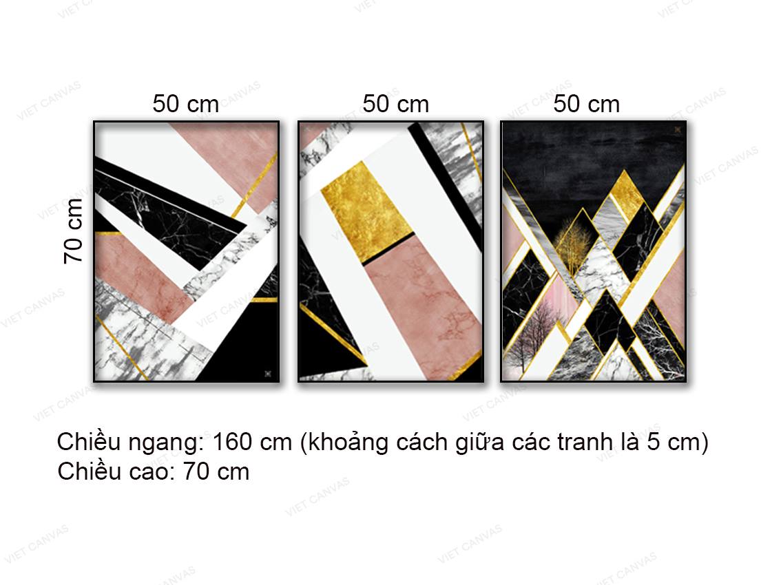 Bộ 3 Tranh Trừu Tượng Sắc Màu - NT765
