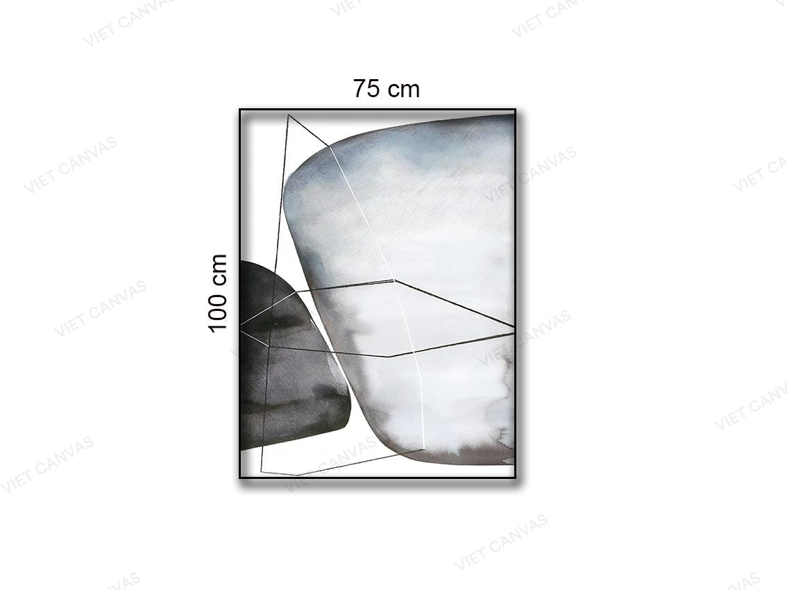 Tranh Trừu Tượng Đen Trắng - NT756