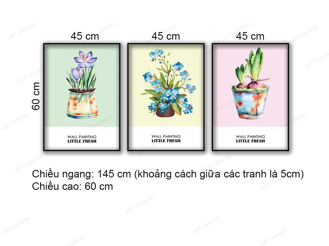 Bộ 3 Tranh Lọ Hoa Xinh - NT899