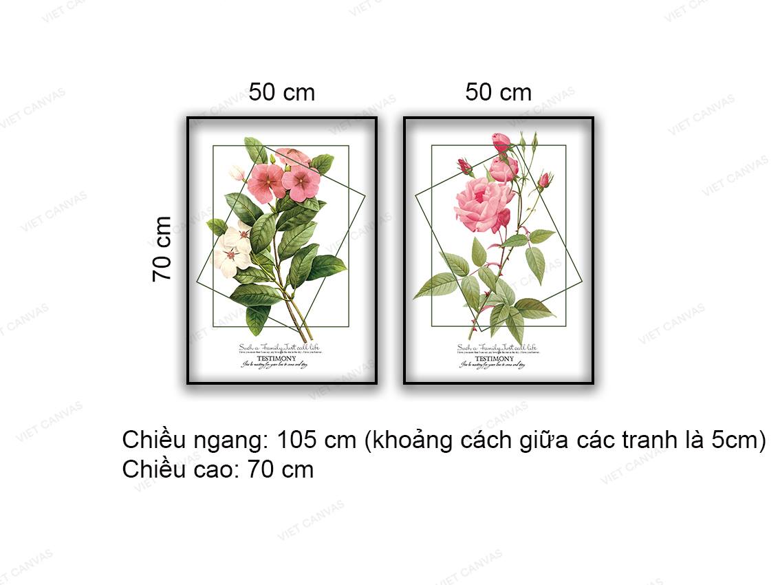 Bộ 2 Tranh Cành Hoa Ấn Tượng - NT895