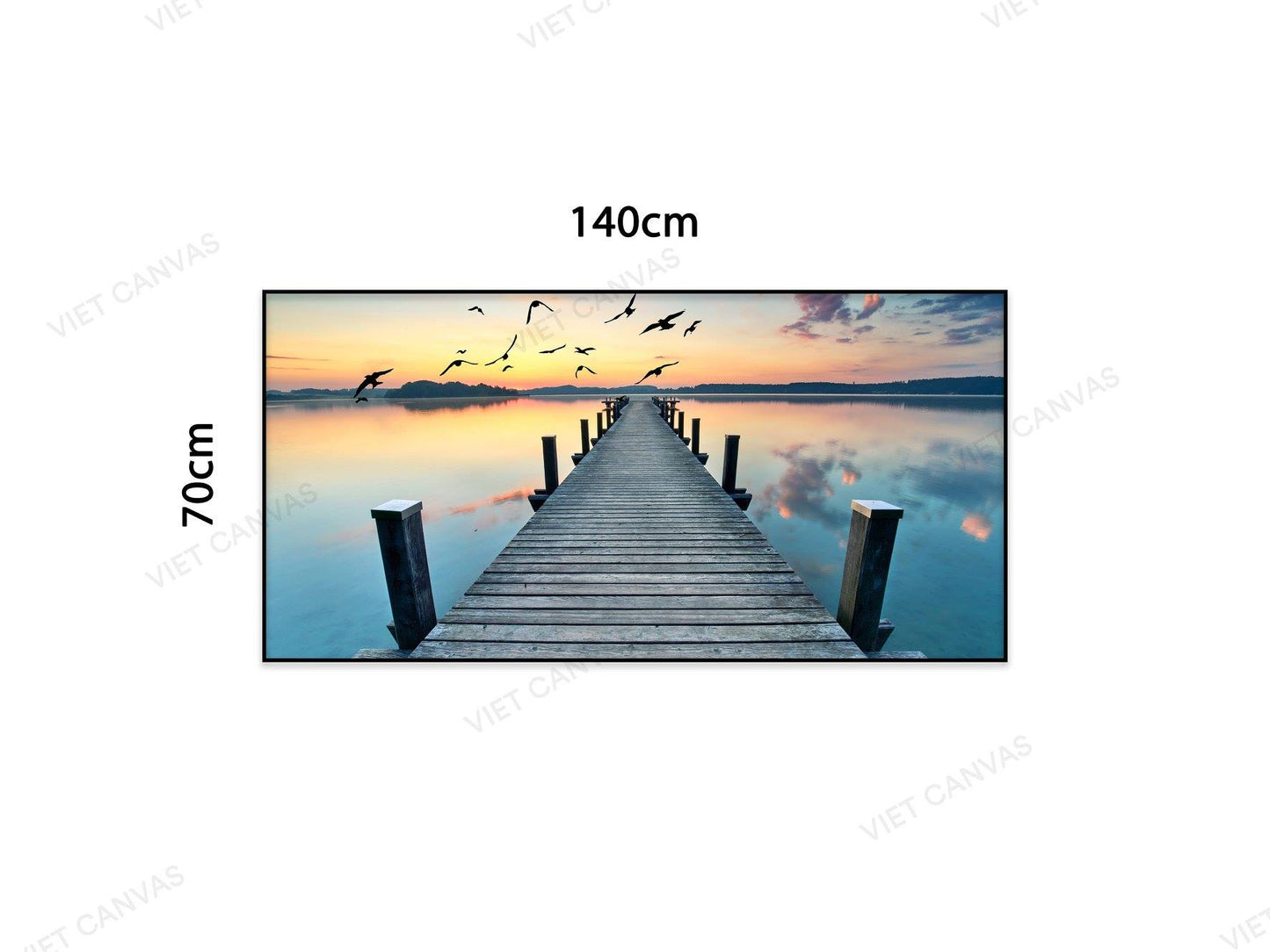 Tranh Hoàng Hôn Ở Bến Đò - NT885