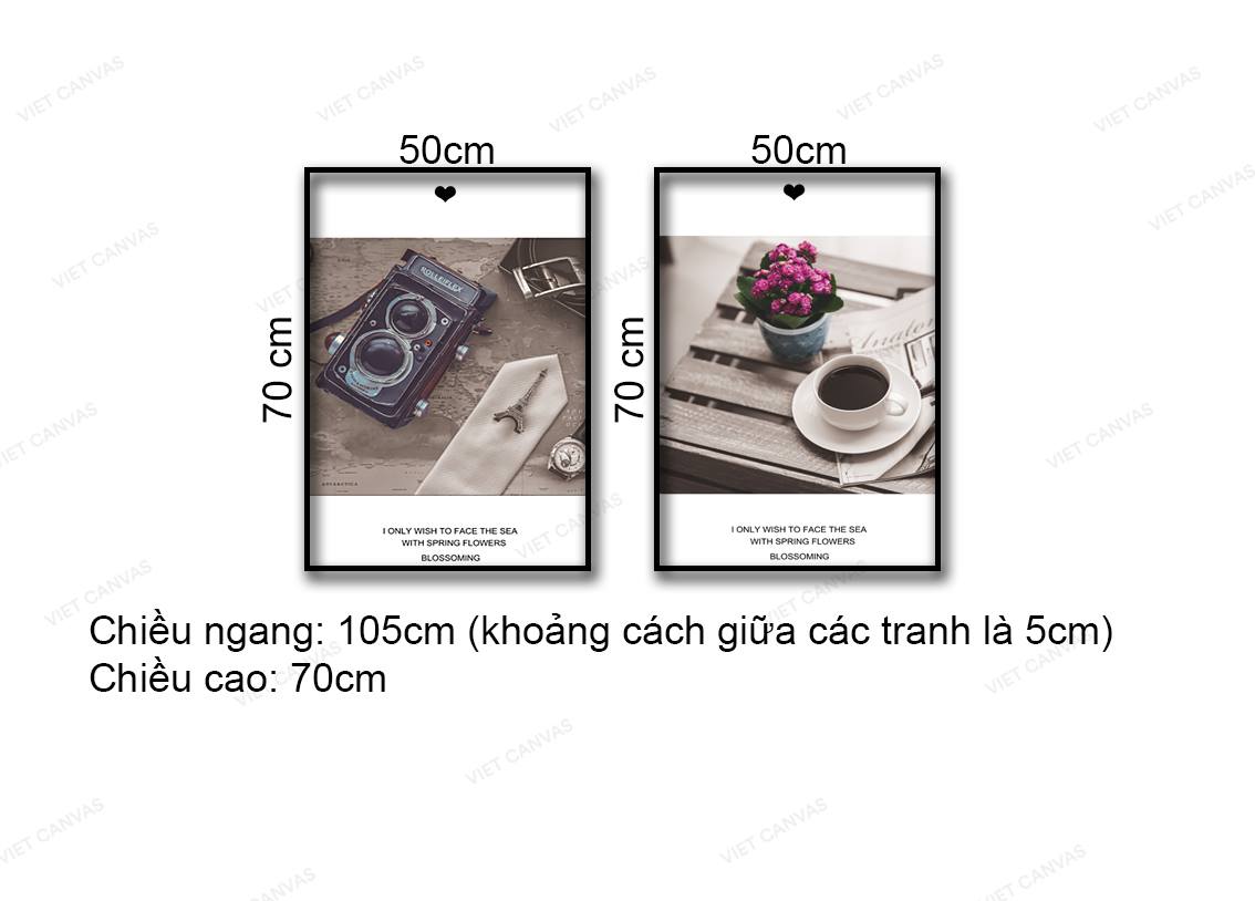 Bộ 2 Tranh Tách Cà Phê Đen - NT965