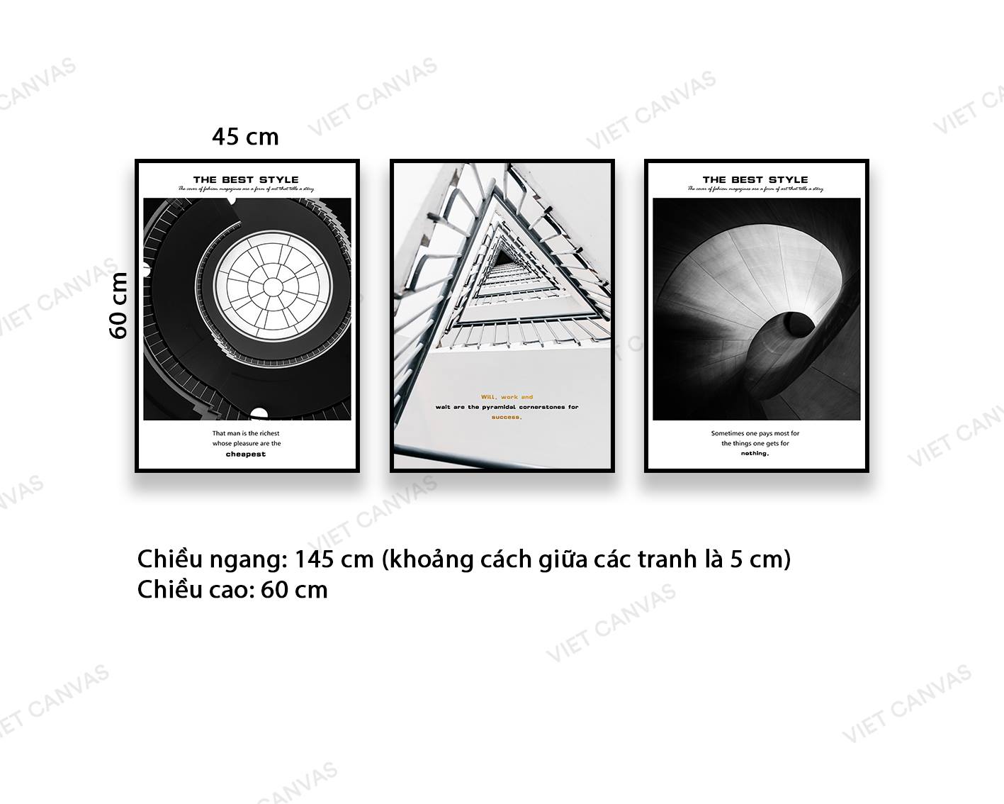 Bộ 3 Tranh Vòng Xoáy Ấn Tượng - NT970