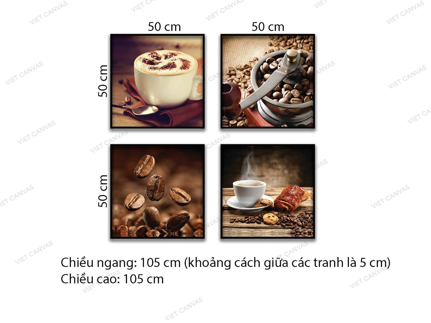 Bộ 4 Tranh Cà Phê - HD106