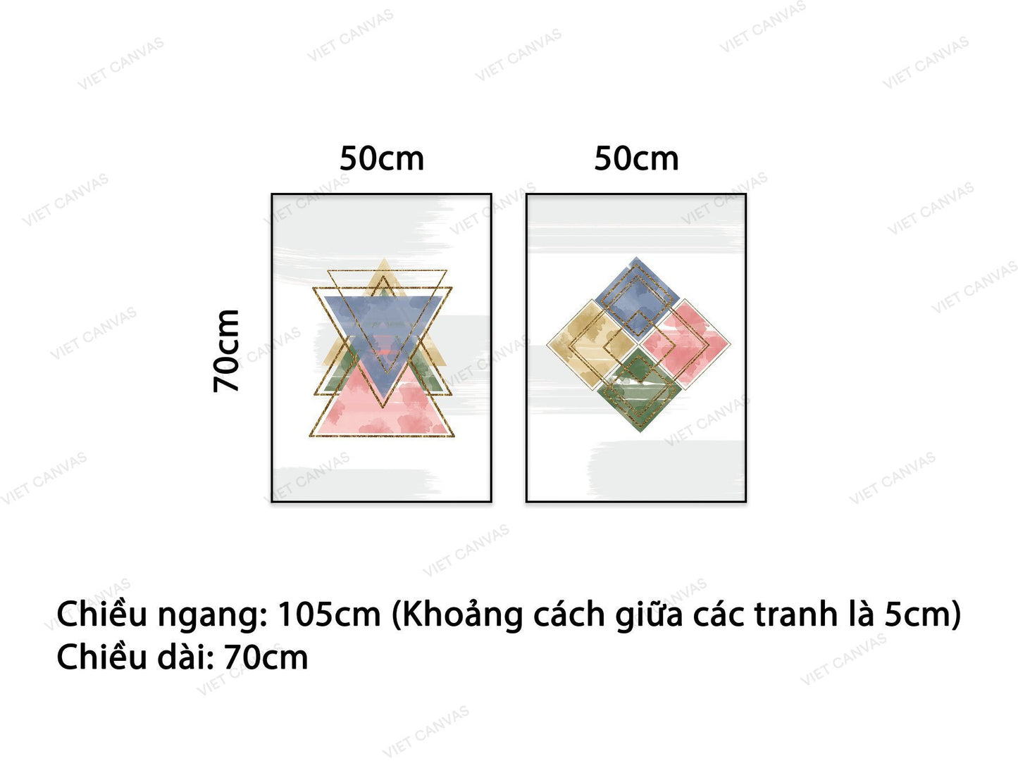 Bộ 2 Tranh Sắc Màu Hình Học - VB109