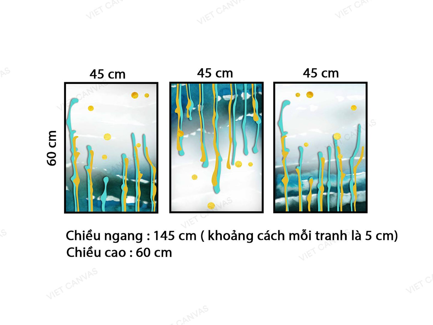 Bộ 3 Tranh Bọt Biển Mong Manh - VB618
