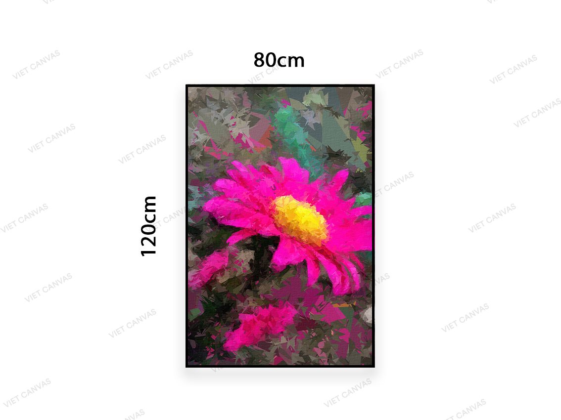 Tranh Hoa Đồng Tiền Sắc Hồng - VB968