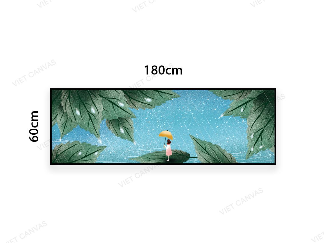 Tranh Cô Gái Cầm Ô Trên Dòng Sông - VC027