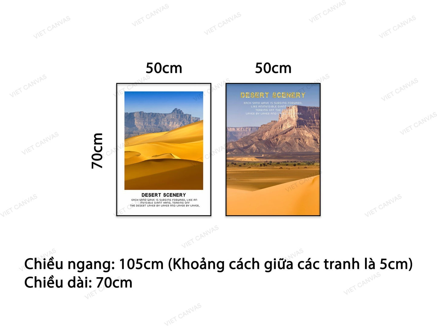 Bộ 2 Tranh Lạc Lối Giữa Sa Mạc Bao La - VC020