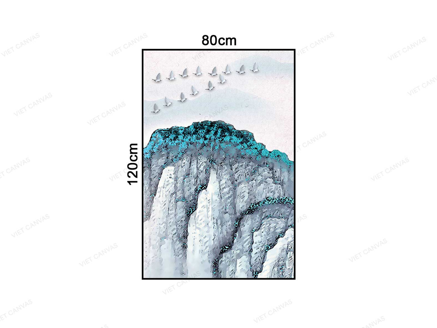 Tranh Núi Non Và Đàn Chim Bay - VC398