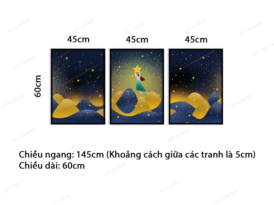 Bộ 3 Tranh Với Lấy Ngôi Sao - VB962