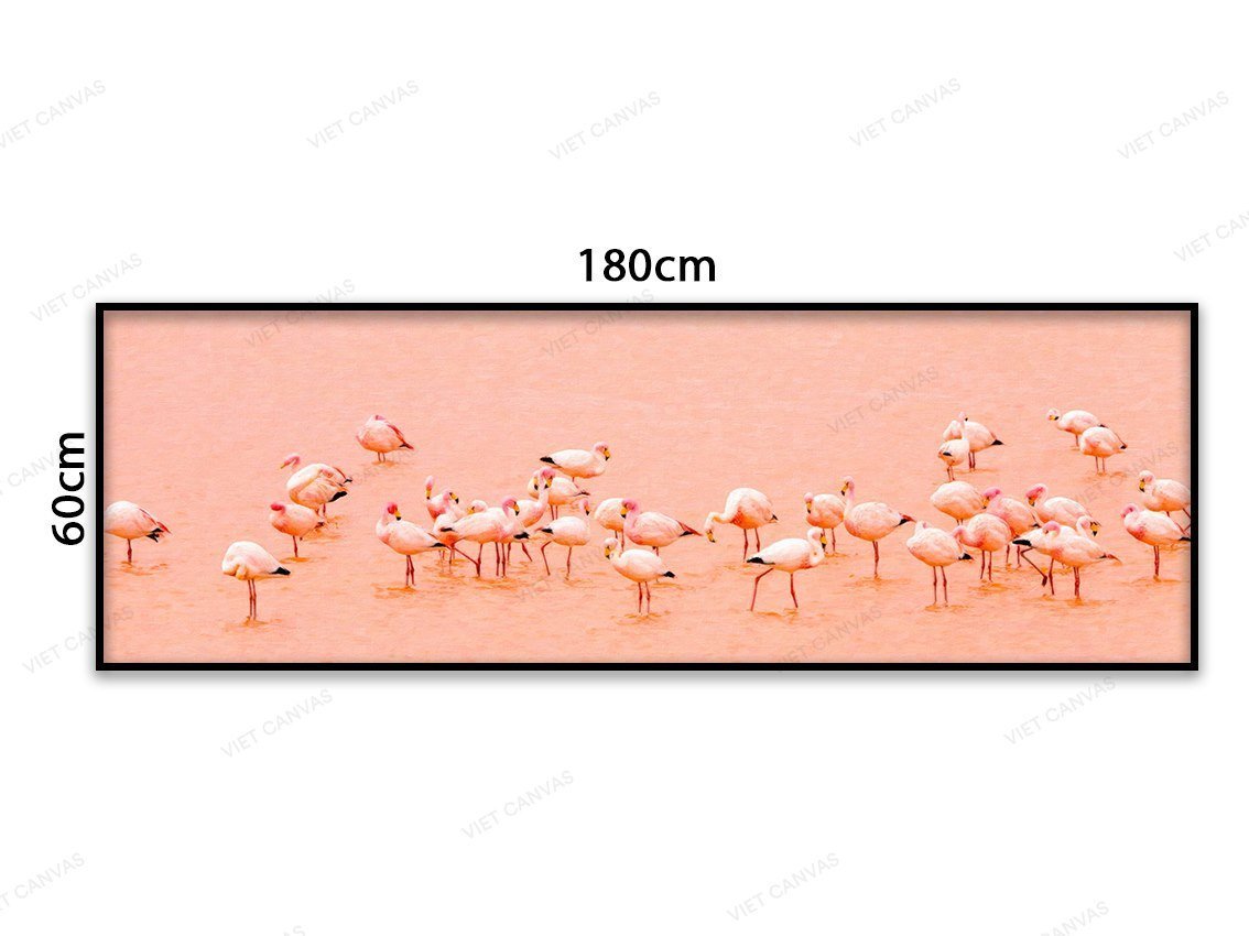 Tranh Đàn Hồng Hạc Bên Dòng Sông - VC013