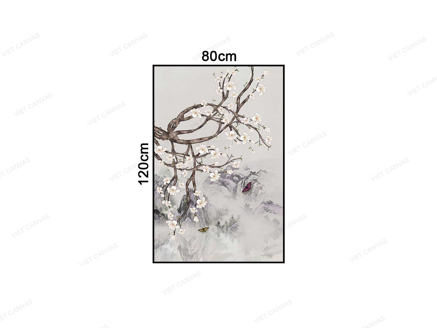 Tranh Cây Hoa Trắng Giữa Trời Mây - VC453