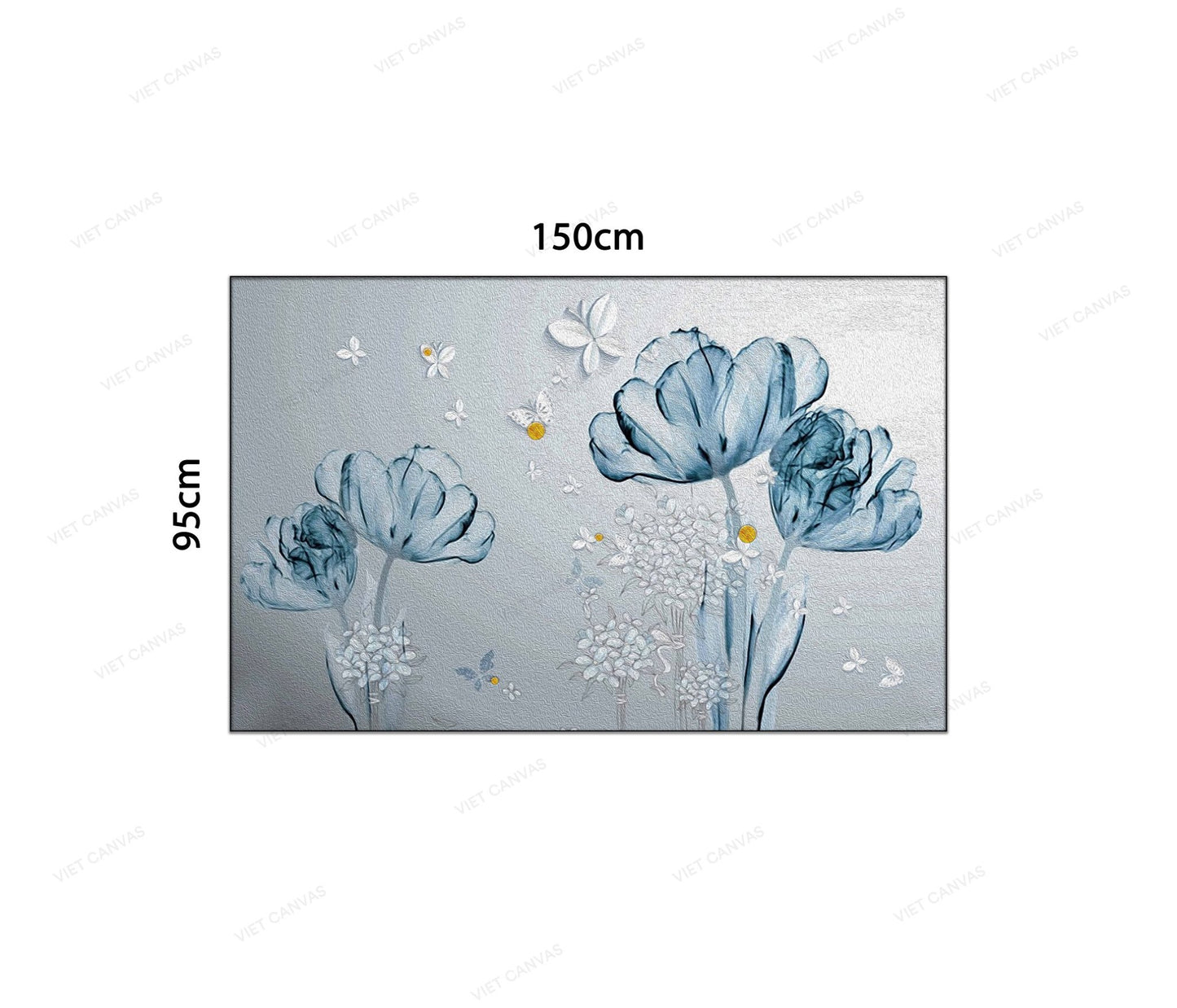 Tranh Hoa Và Bướm Trắng - VC138