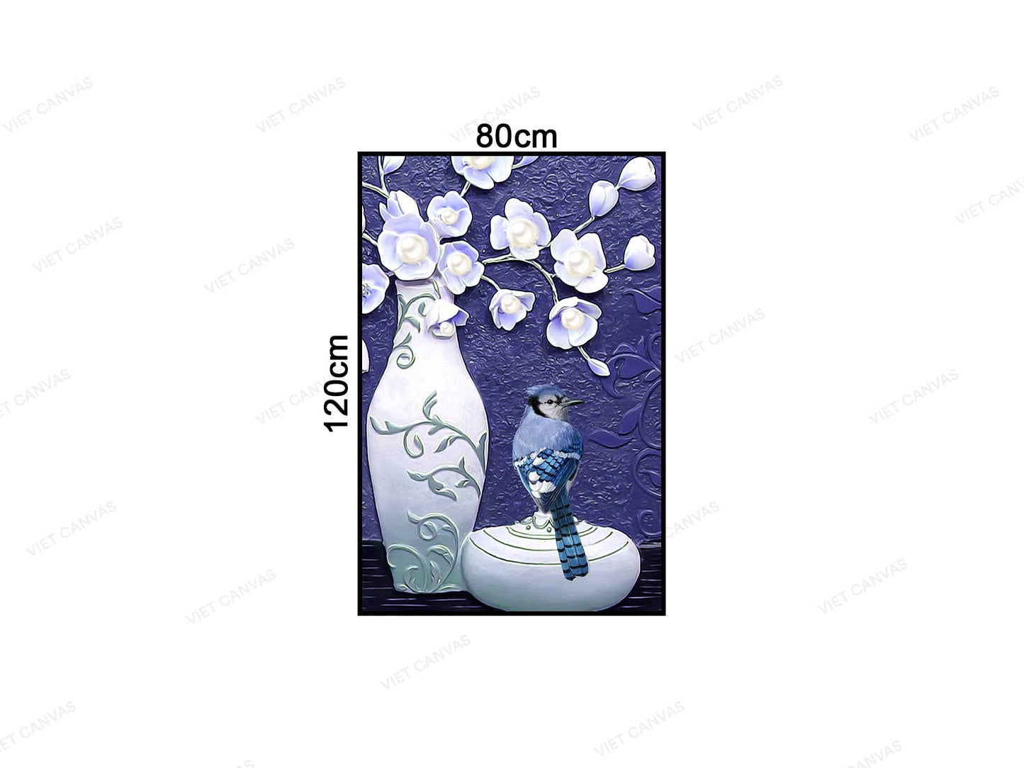 Tranh Chim Oanh Cạnh Lọ Hoa - VC465