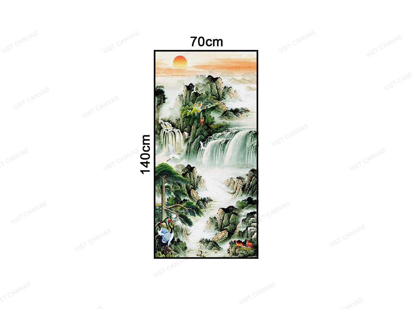 Tranh Hạc Bên Những Con Thác - VC526