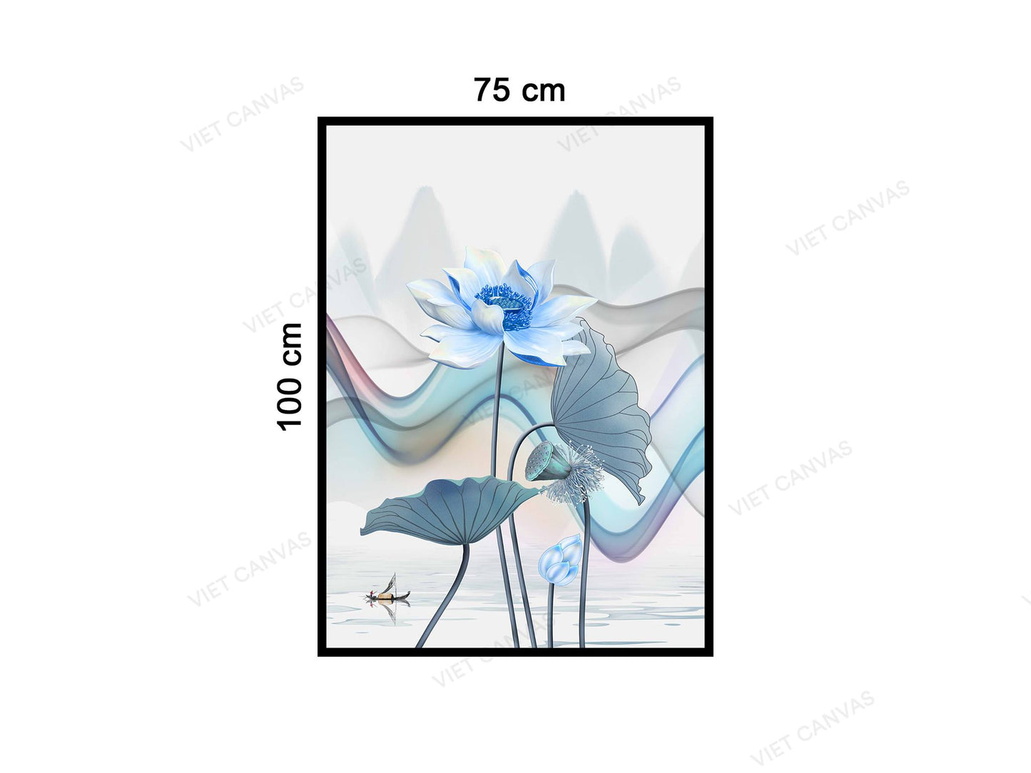 Tranh Hoa Sen Xanh - VC475