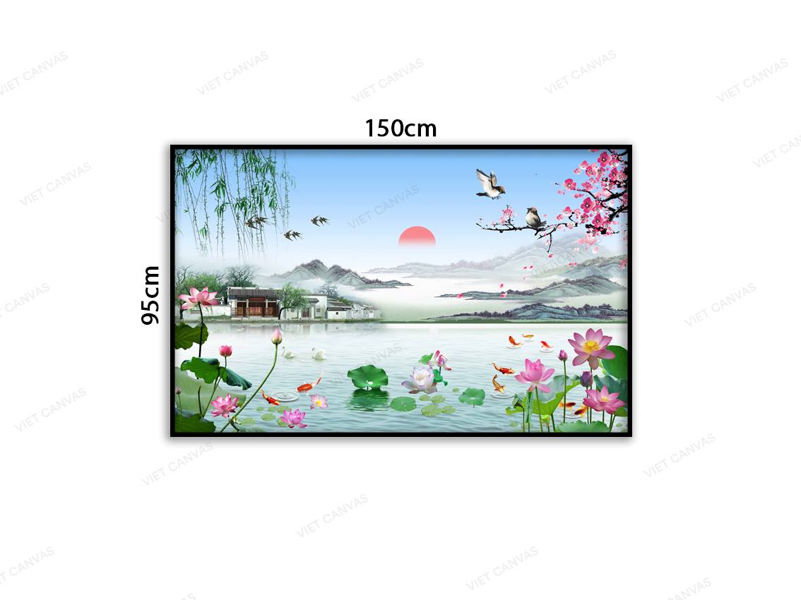 Tranh Mùa Xuân Về Trên Sông Quê - VC102