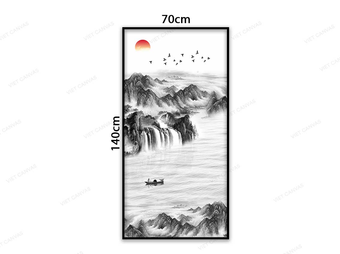 Tranh Con Đò Trên Dòng Sông Mênh Mông - VC320