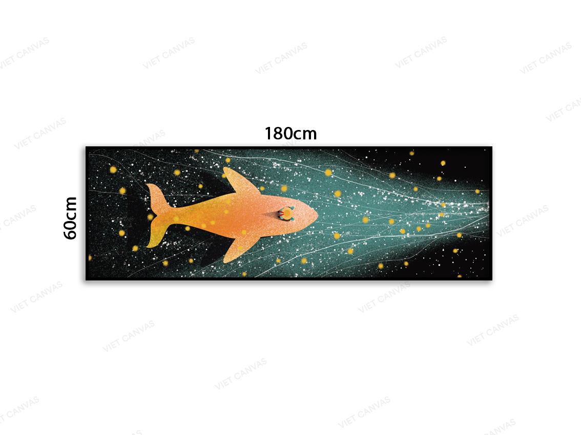 Tranh Chú Cá Khổng Lồ Trong Không Gian - VB990