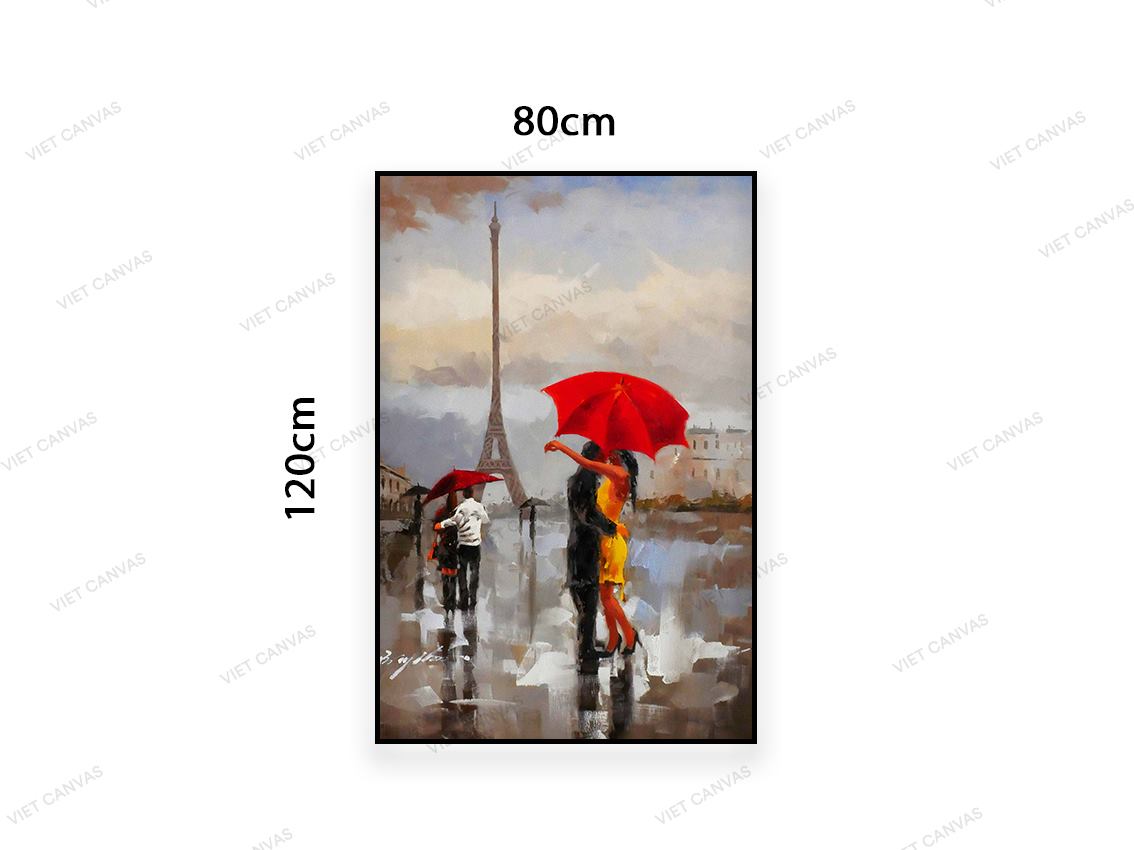 Tranh Lãng Mạn Dưới Trời Paris - VC081