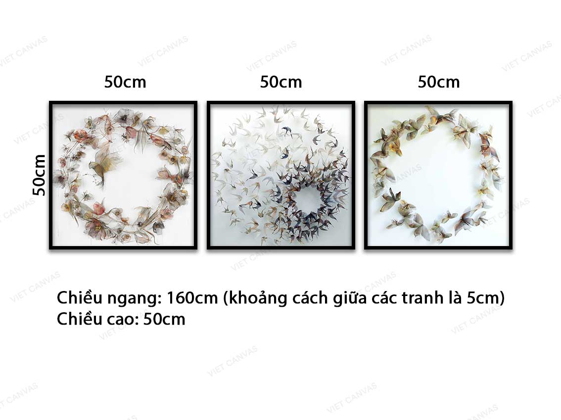 Bộ 3 Tranh Chiếc Vòng Xinh Xắn - VC065