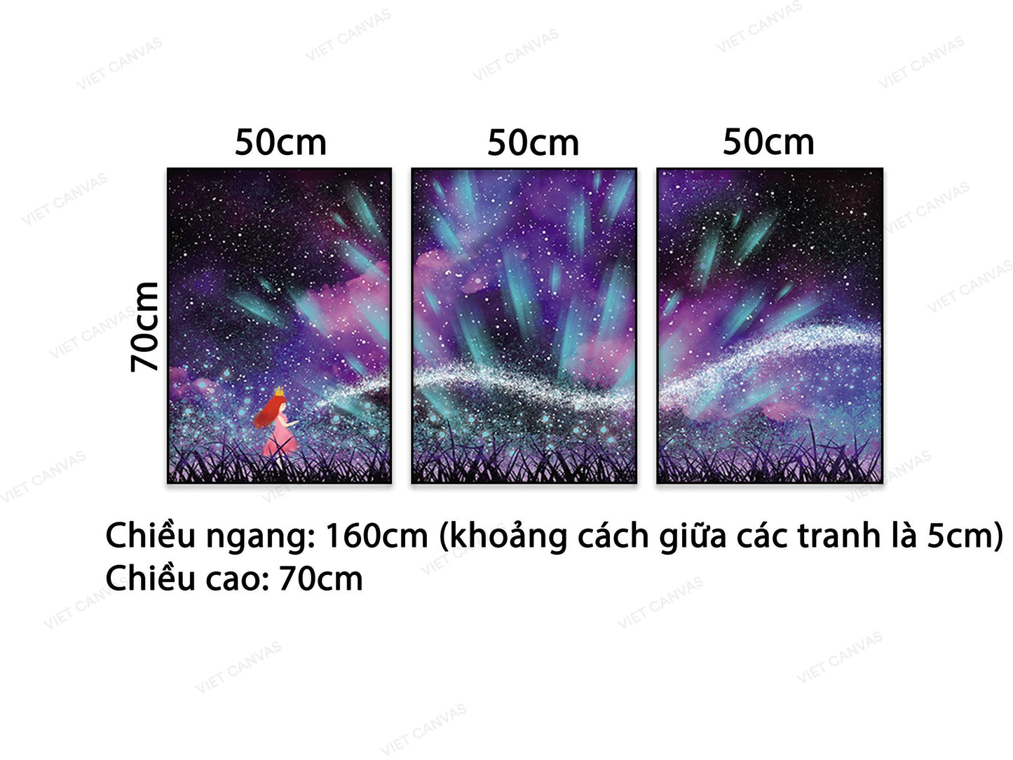 Bộ 3 Tranh Nàng Tiên Nhỏ Giữa Ngân Hà - VB799