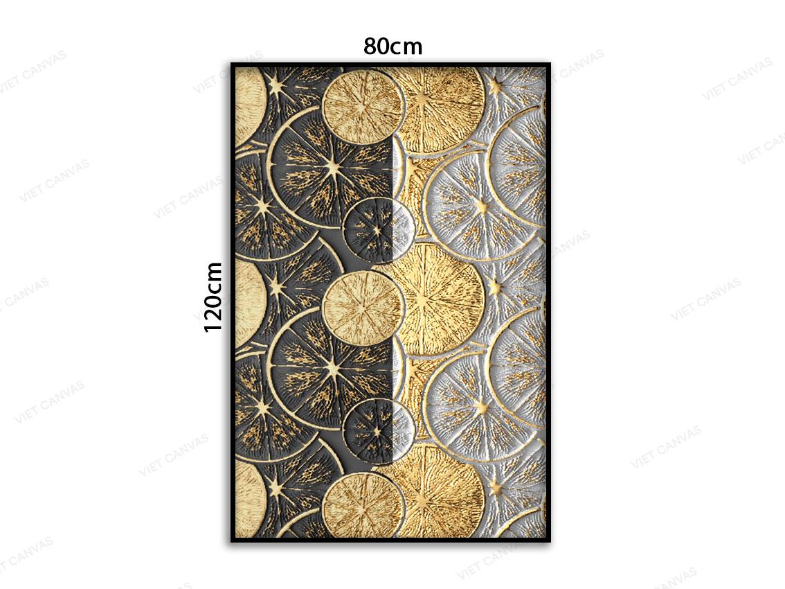 Tranh Trừu Tượng Màu Vàng Sang Trọng - VB790