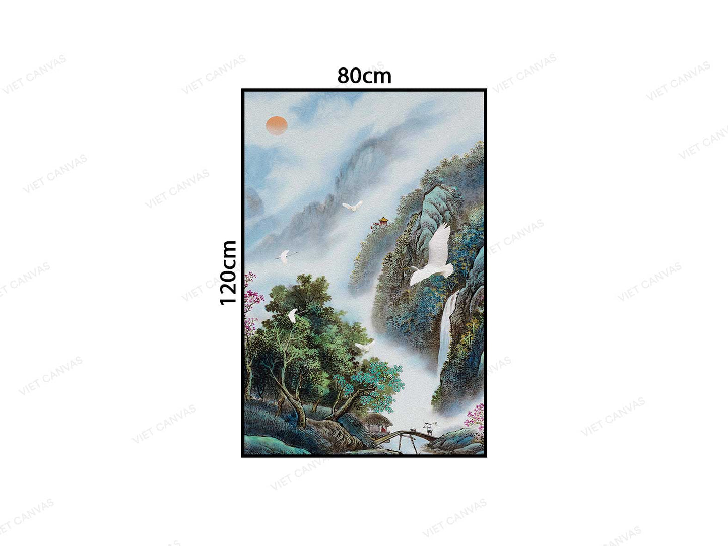 Tranh Chim Bay Trong Cảnh Núi Non - VC438