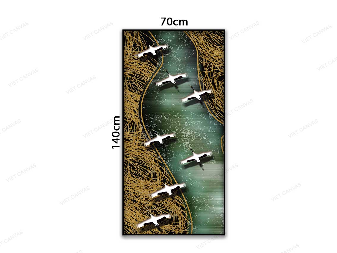 Tranh Cánh Cò Bay Lượn Trên Cánh Đồng Vàng - VC281