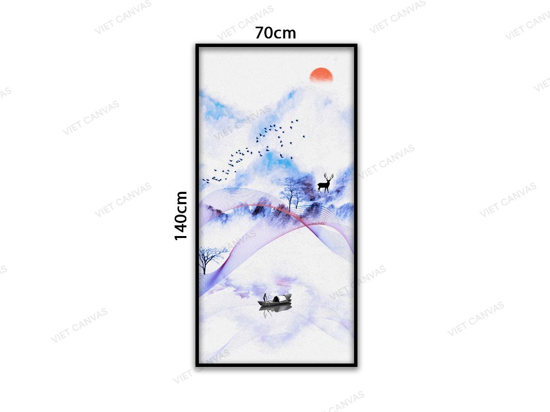 Tranh Người Lái Đò Trên Sông Và Hươu - VC178