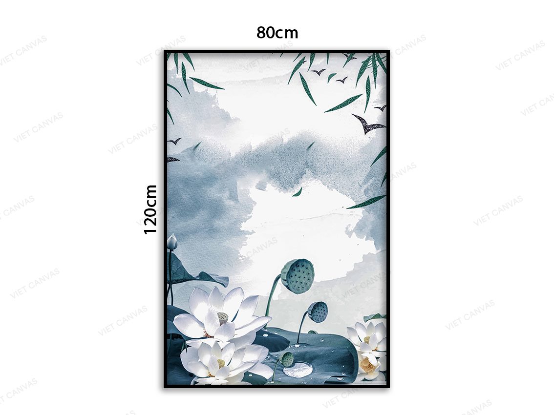 Tranh Vẻ Đẹp Hoa Sen Trắng - VC012